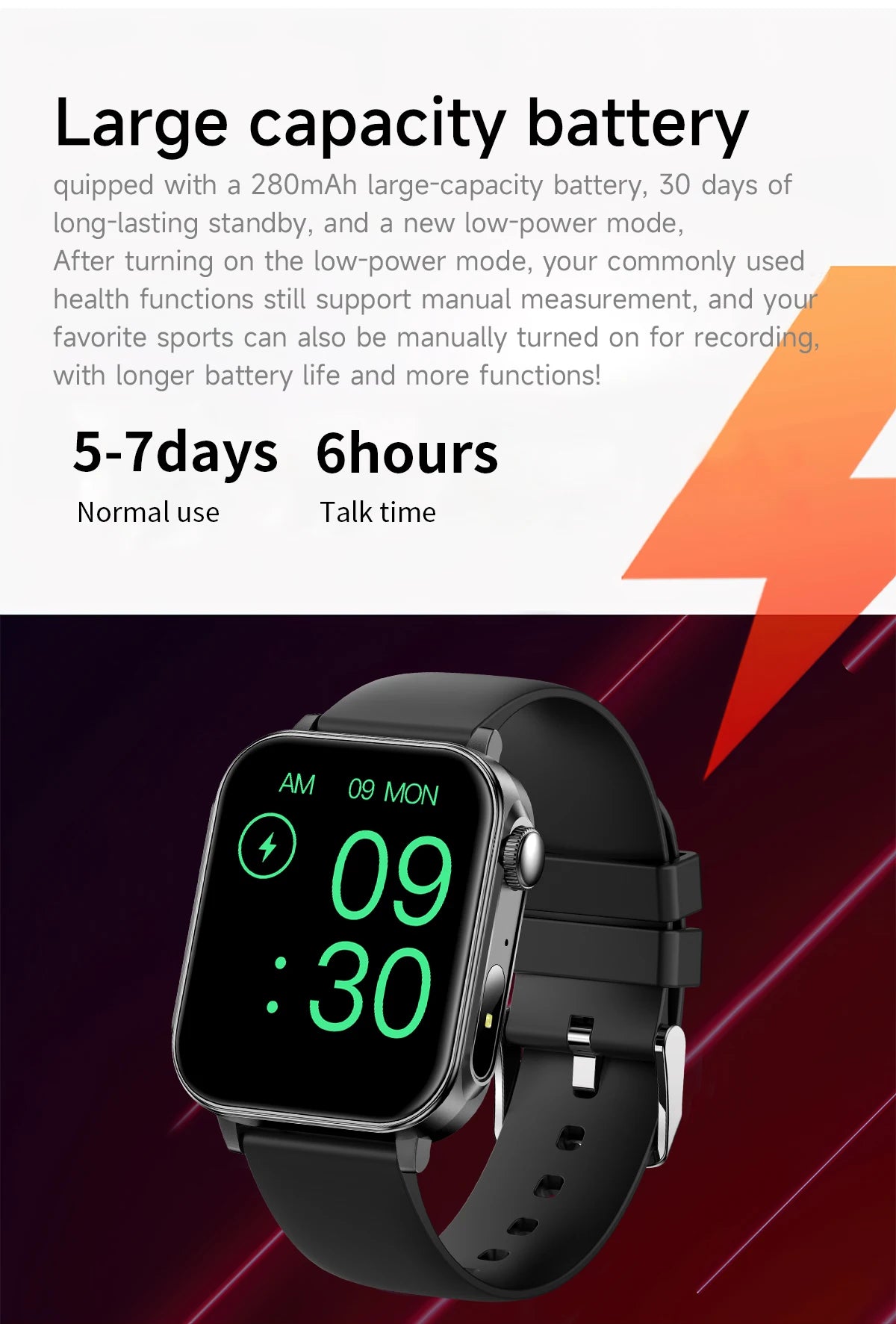 2025 New Smart Watch Men Women Type-C Charging Heart Rate LED Flashlight Bluetooth Call IP68 Waterproof SmartWatch for Android