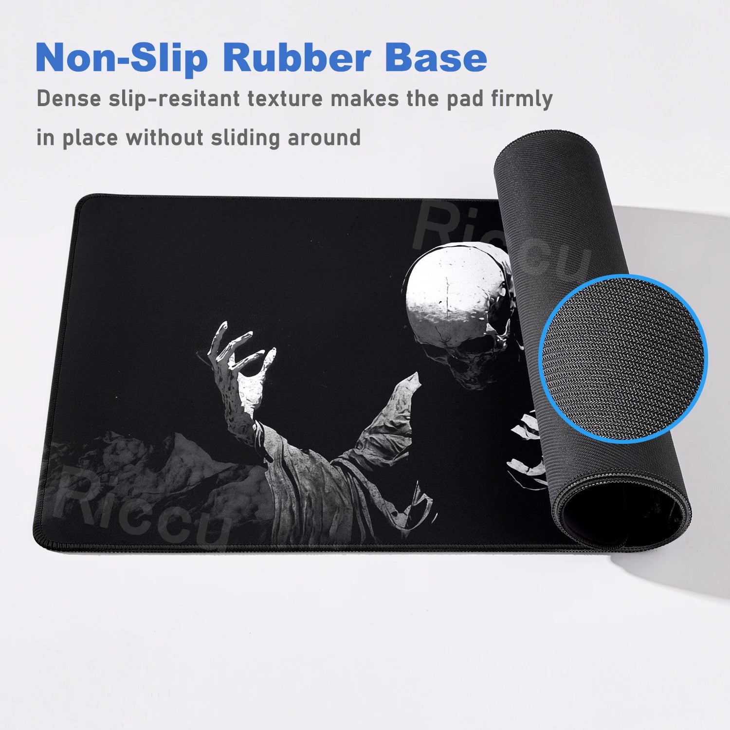 Black White Skull Gaming Mouse Pad Large Mousepad XXL Table Mat Anti-slip Keyboard Accessories Office Laptop Desk Mats Gamer Rug