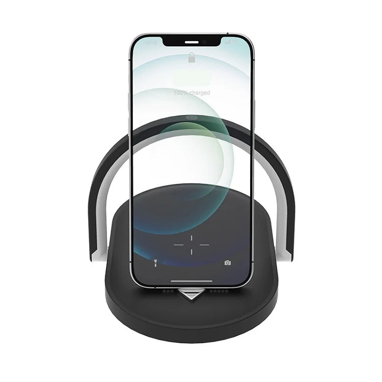 Private model foldable wireless charger 15W fast charging mobile phone bracket three-in-one creative night light wireless chargi