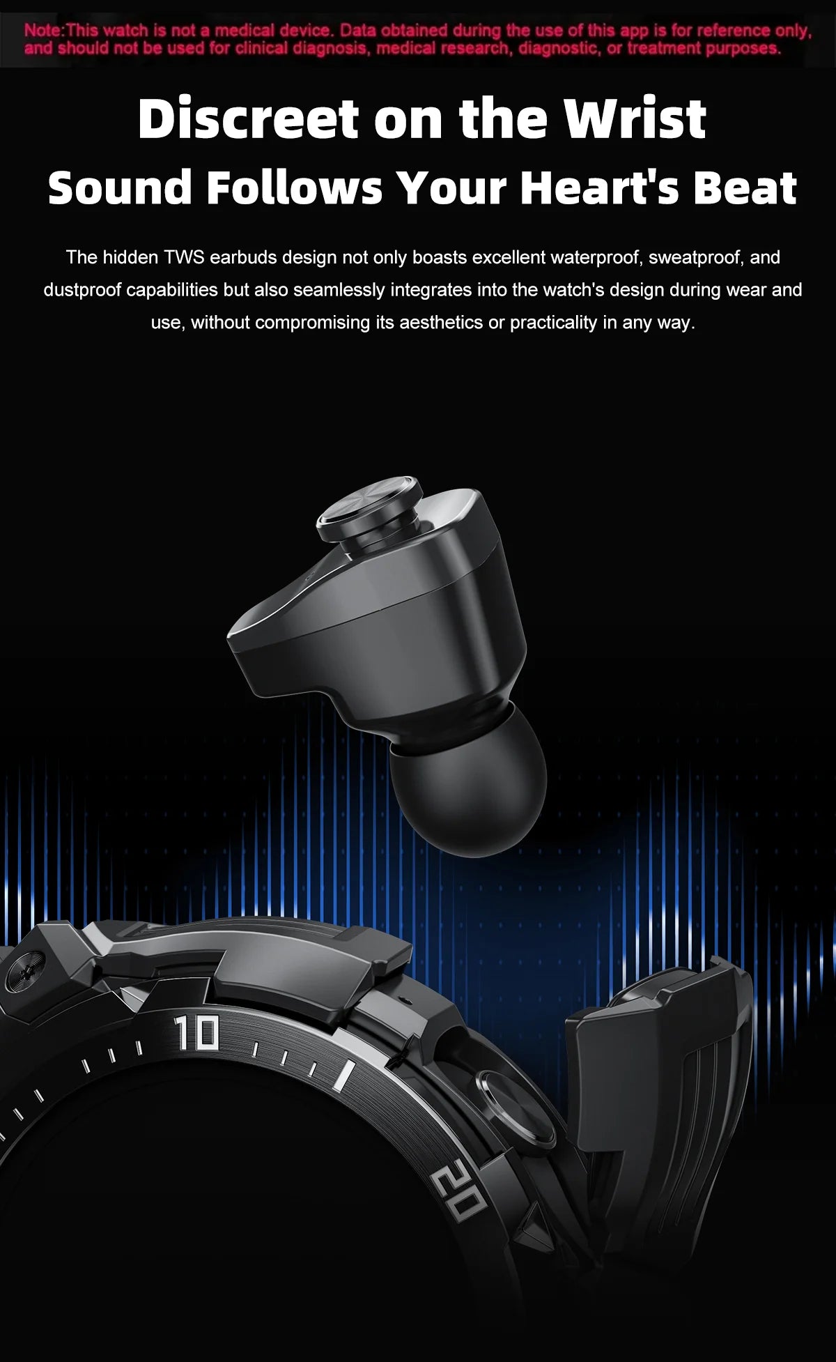 2025 New NFC Headset Smart Watch 2 in 1 TWS Bluetooth Headphone Earbuds Music Call Men Health Monitoring Waterproof Sports Watch