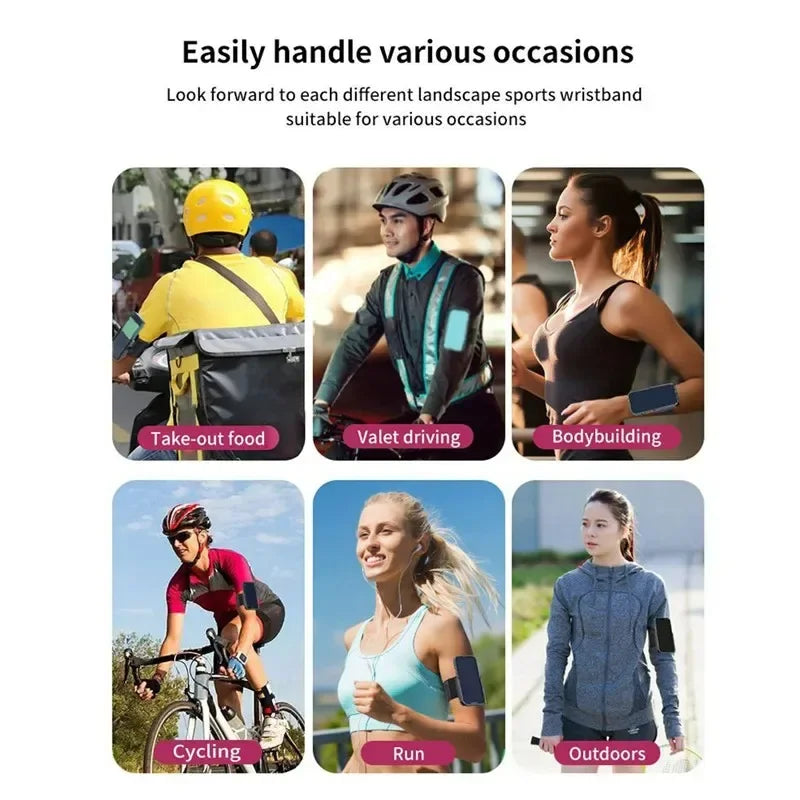 Running Sport Armbands Phone Holder For iPhone 16 15 14 13 12 Pro Max 14 Plus Samsung S24 Ultra Xiaomi Arm Band Bracket GPS Clip