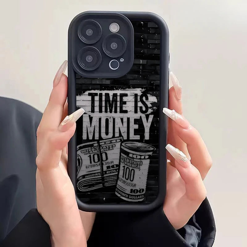 Banknote pattern phone case with soft silicone case for iPhone 16, iPhone 15 14 13 12 11 Pro Max XS X XR 7 8 15 16 Plus