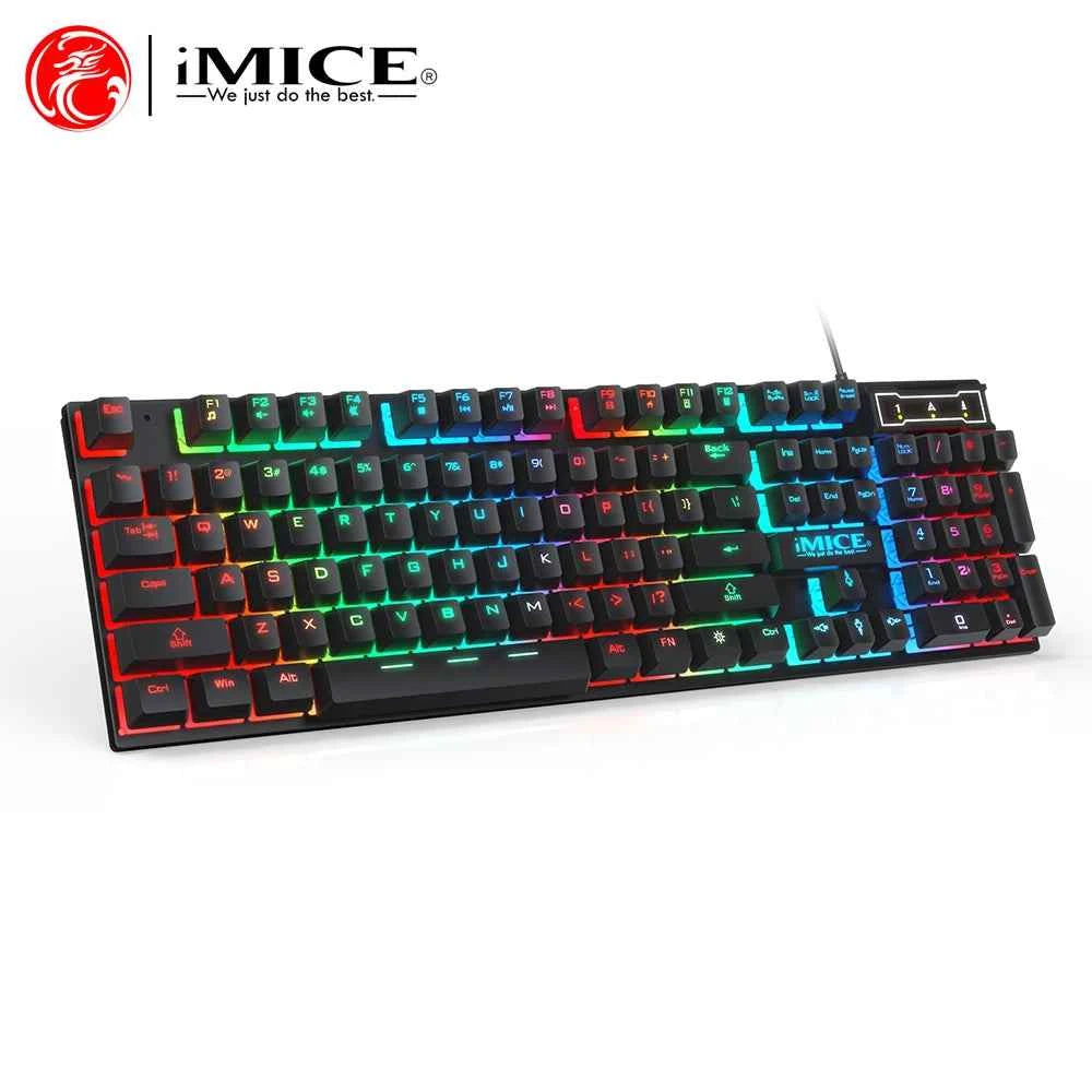 RGB Backlit Wired Ergonomics Design Keyboard Set,Waterproof Luminous Gaming Keyboard And Mouse Combo,PC Accessories For Gaming