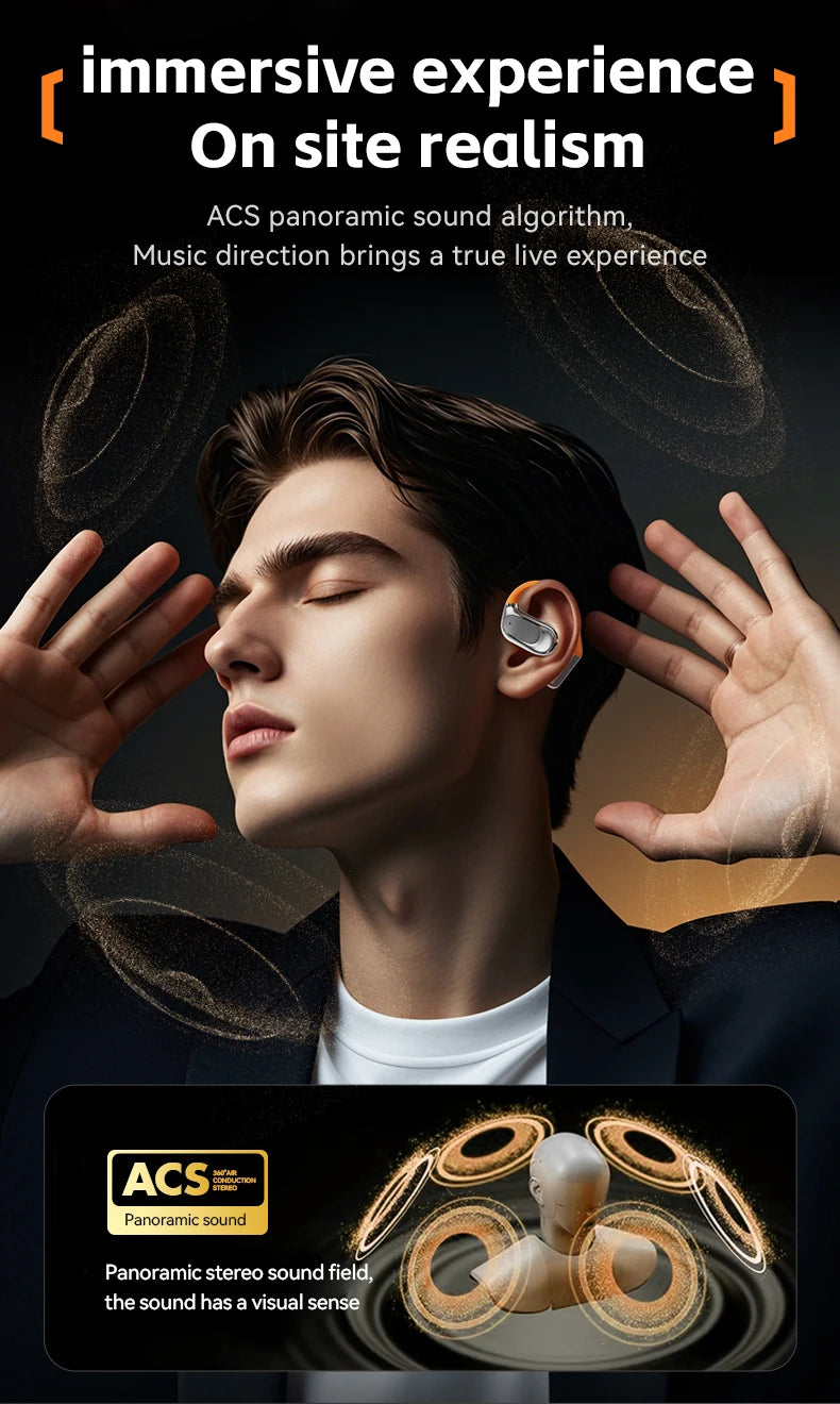 Tecsire OWS Bluetooth Earphones Earhook Wireless Earbuds Hifi Stereo ENC Mic for Sports Audio Book