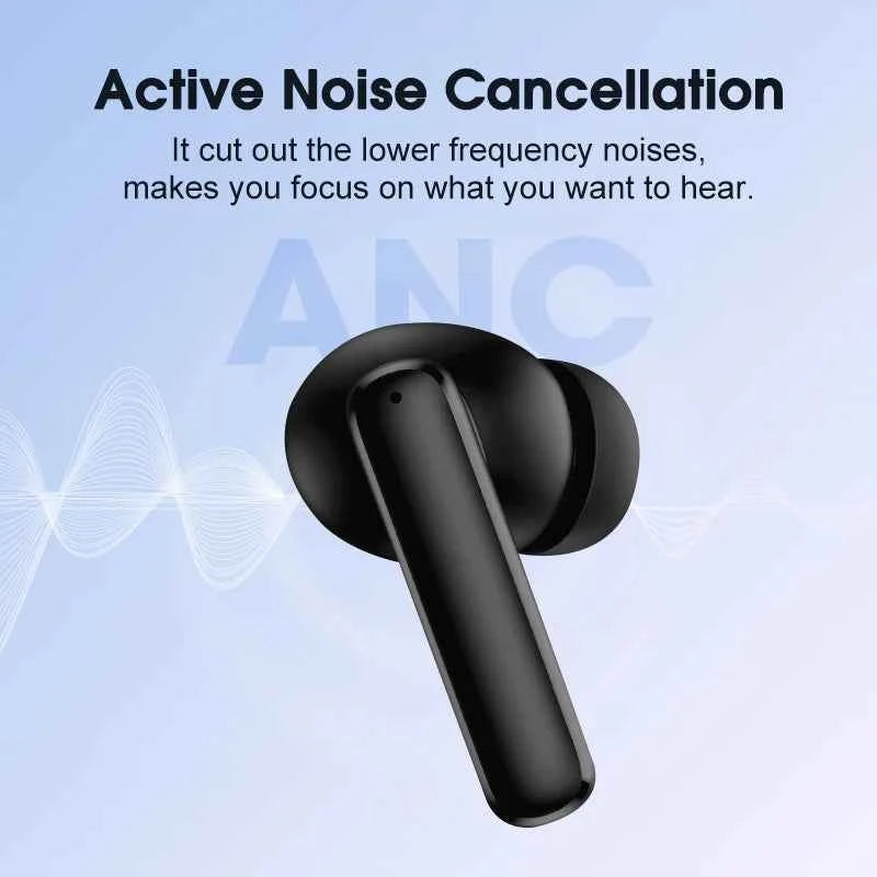 QCY T13 ANC Wireless Earphones Bluetooth 5.3 TWS ANC Noise Cancellation Headphone 4 Mics ENC Headset In-Ear Handfree Earbuds