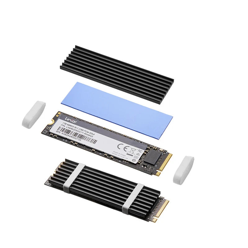 M.2 NVME NGFF 2280 Solid State Hard Disk Radiator Aluminum M.2 SSD Heatsink M.2 SSD Cooler With Thermal Pad For PS5 Desktop PC