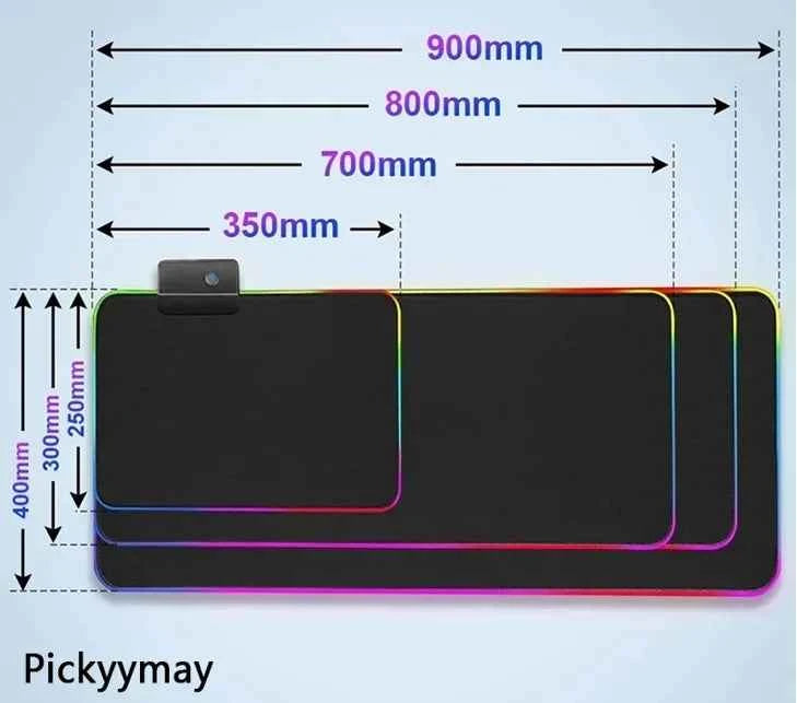 Extra large size RGB luminous black and white line 90x40cm gaming mouse pad, large gaming table mat, suitable for gamers