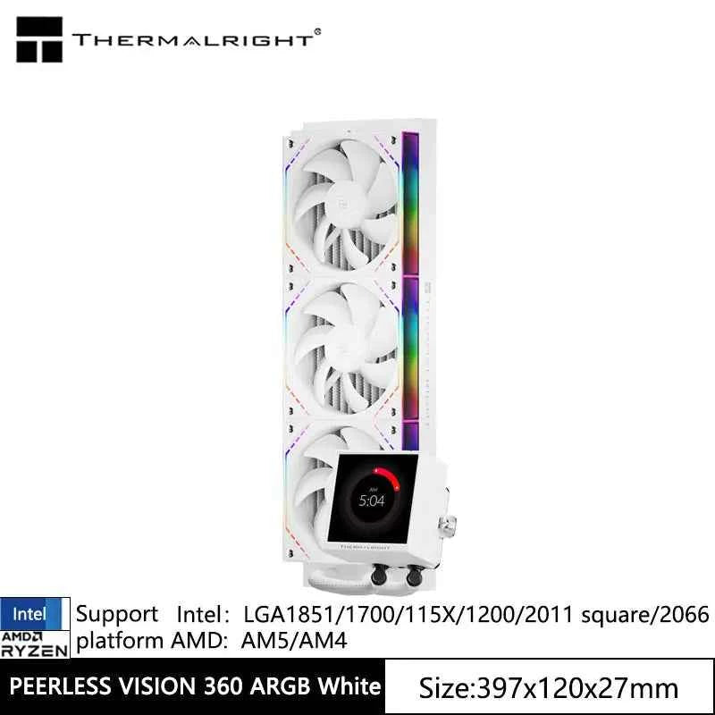 Thermalright PEERLESS VISION 360 ARGB All-in-one water cold radiator,3.95-inch full screen/Wireless splicing fan/support LGA1851