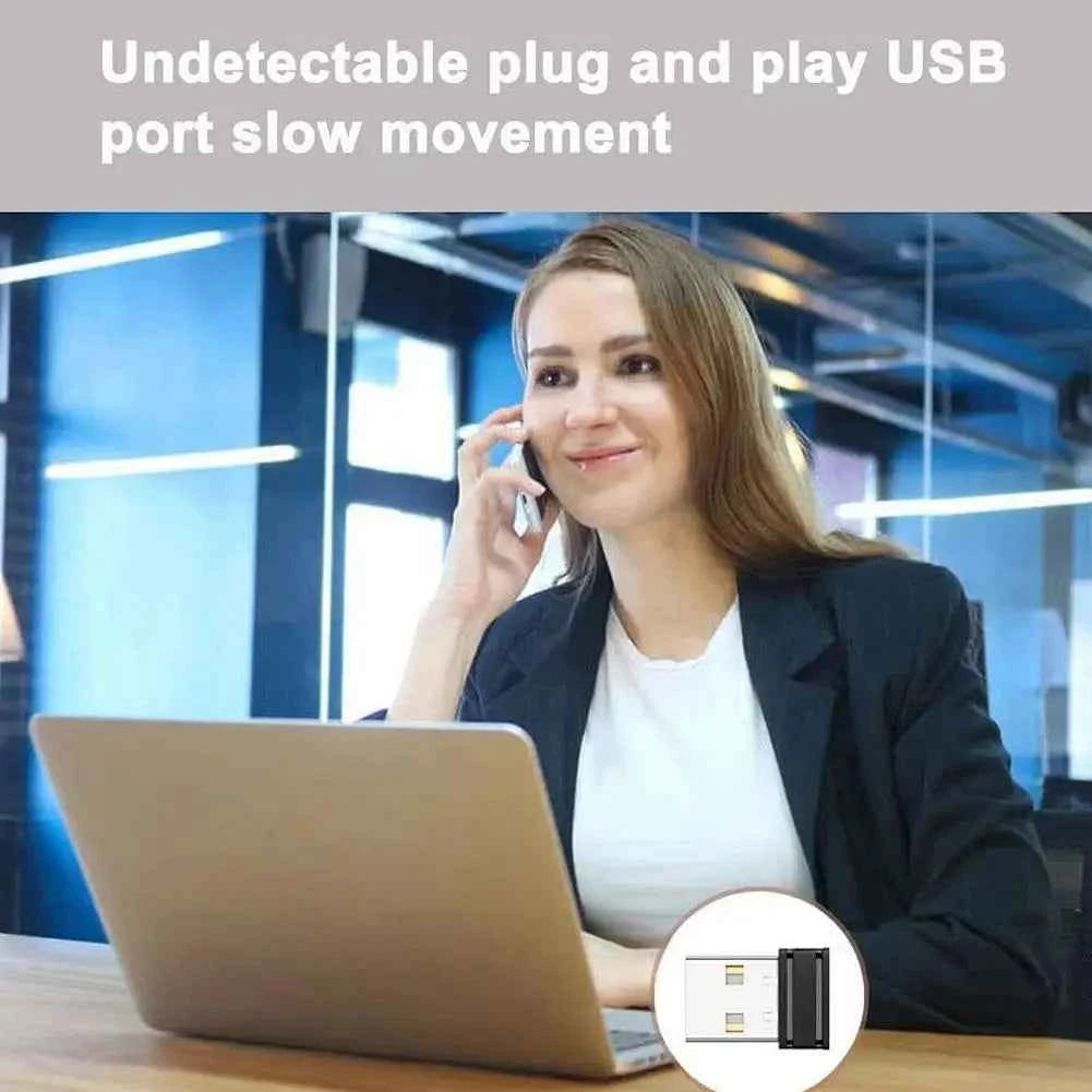 1pcs Wireless Mouse Jigglers USB Mover Undetectable Automatic Wiggler Simulate Shaker Mouse Mouse Awake Keeps Movement Computer