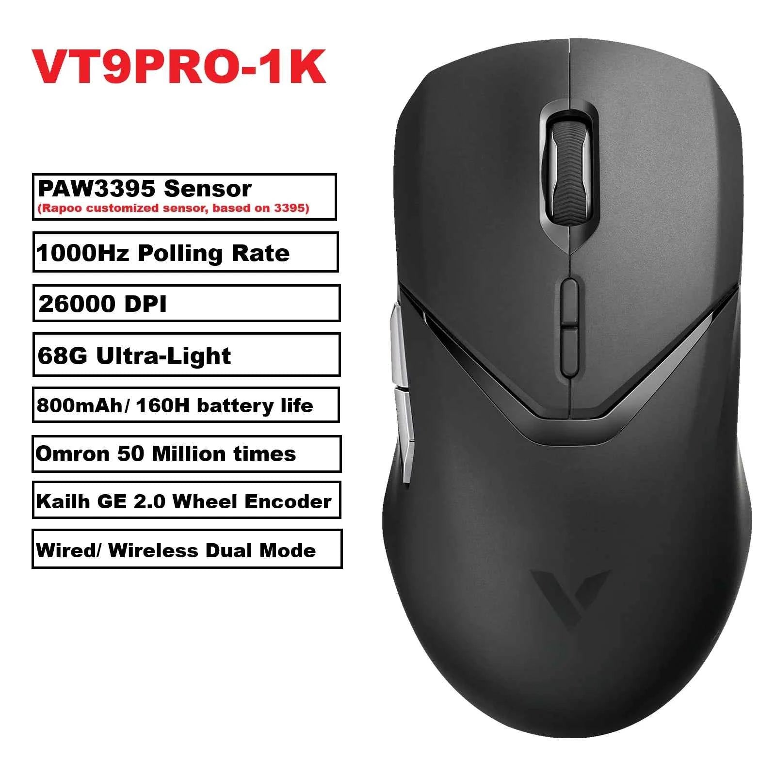 RAPOO VT9PRO Wireless Gaming Mouse