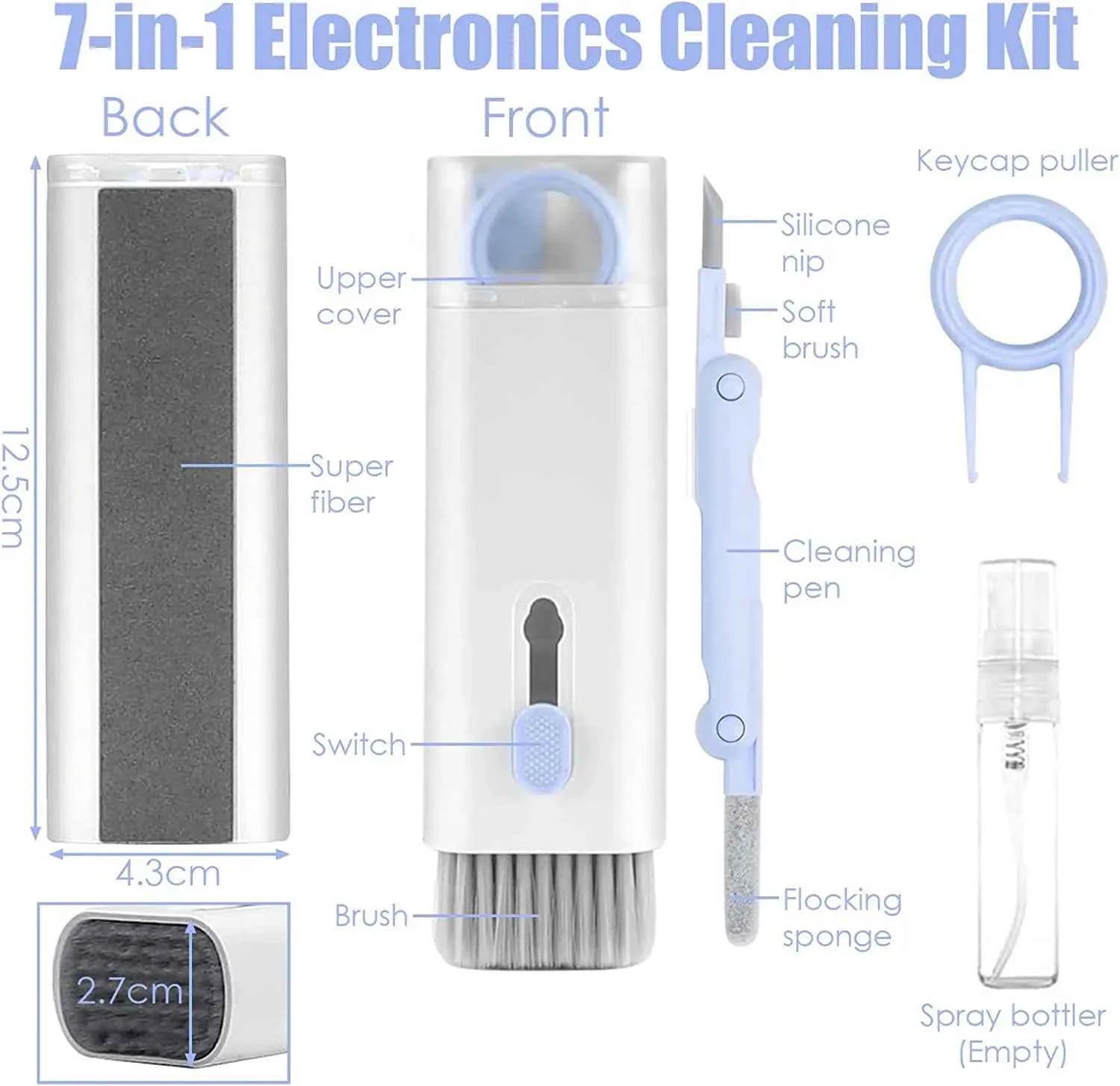 7 in 1 Electronic Cleaner Kit Laptop/Keyboard Cleaner, With Keycap Puller