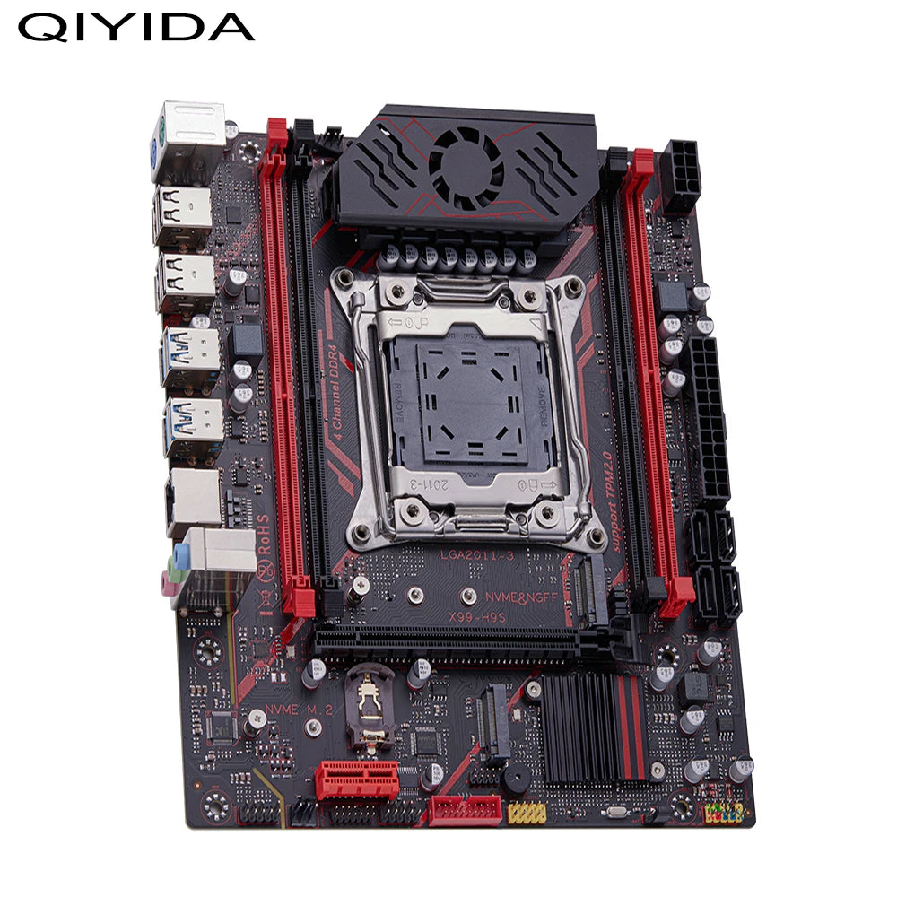 Qiyida X99 motherboard kit LGA2011 3 Xeon E5 2680 V4 2*8GB 16GB DDR4 3200Mhz 4 channels NVME USB3.0 SATA3.0 TPM 2.0 Interface - WinSupport Tech