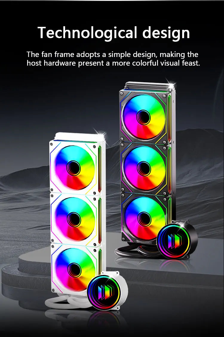 UPSIREN Poseidon mirror 360 ARGB All-in-one water cooling radiator/Infinity mirror lighting effects/TDP280W/Support LGA1700/AM5