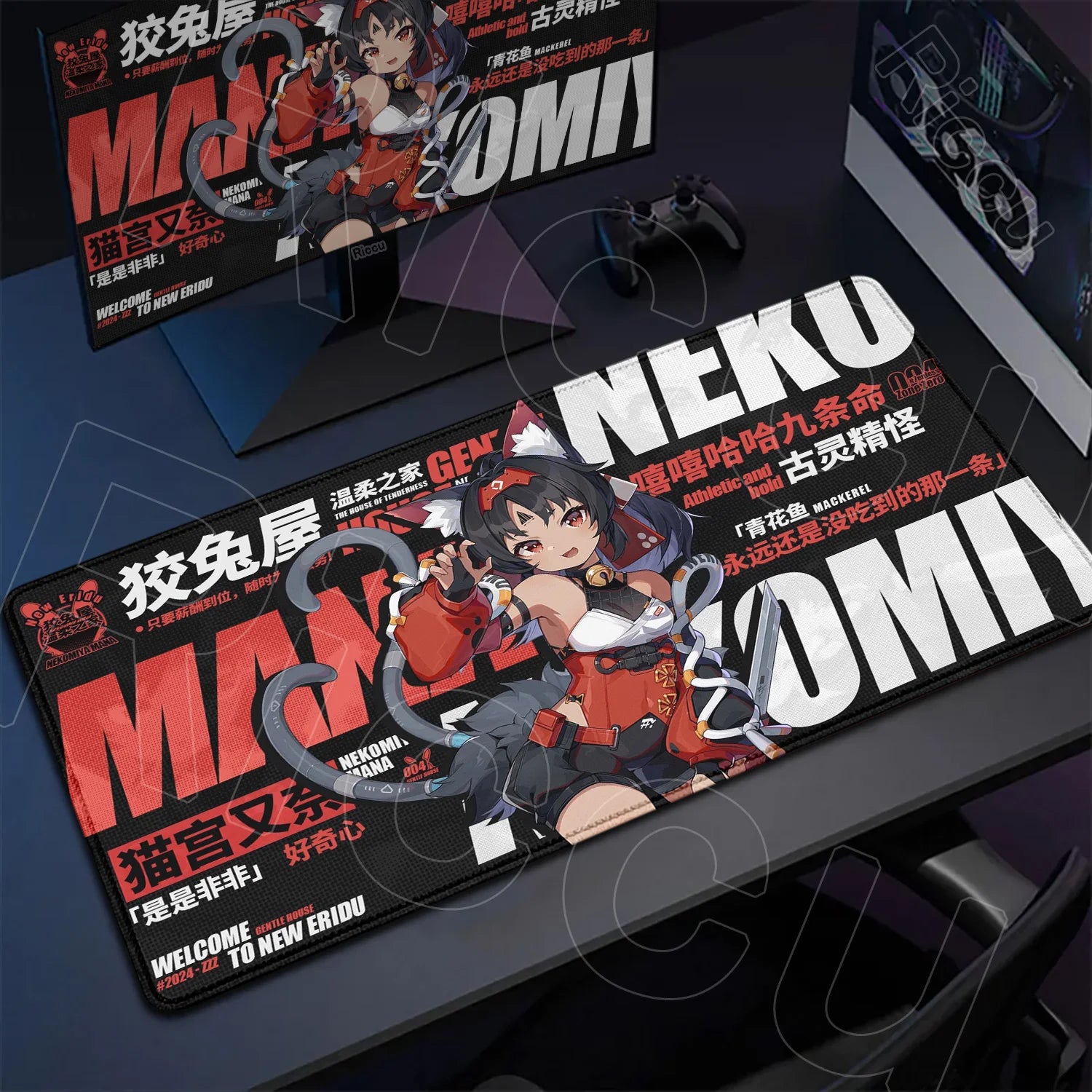 Hot Game Zenless Zone Zero New Mousepad 900x400mm Laptop Non-slip Keyboard Desk Pad XXL Anime Girl Hoshimi Miyabi Rubber Playmat