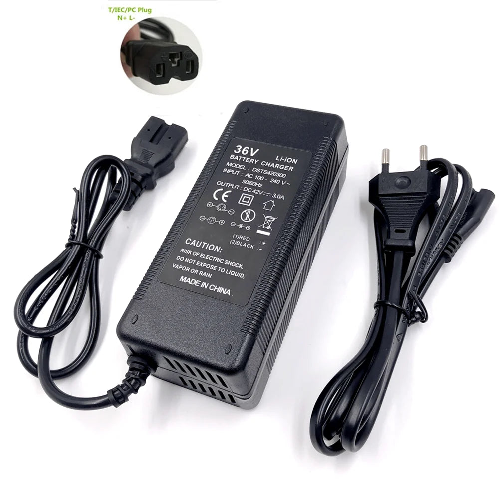 36V Li-ion Battery Charger 3A Output 42V3A Charger for 36V Lithium Battery High Quality Fast charger with Cooling fan