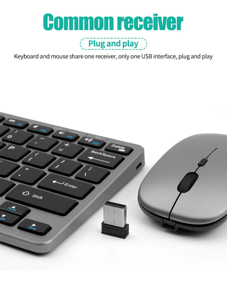 2.4G and Bluetooth Mini Keyboard Wireless keyboard and mouse Set For Notebook Laptop Desktop PC Tablet iPad Android Macbook