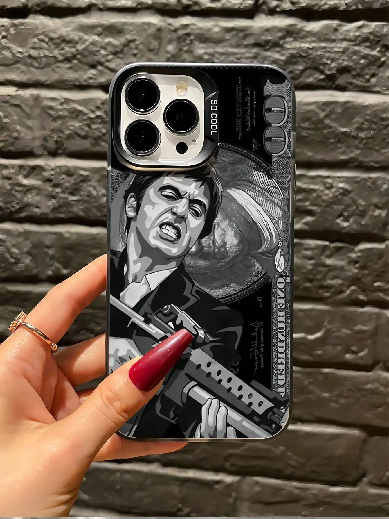 1pc Dog Head Design Phone Case Compatible With IPhone 17 Pro Max, 16 Pro, New 15 Pro, 14, 13, Transparent Electroplated High-End Anti-Fall Full Coverage Phone Case