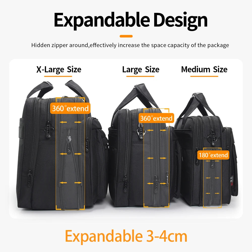 Large Capacity Briefcase Bag Men Business Bag 15.6 inch 17