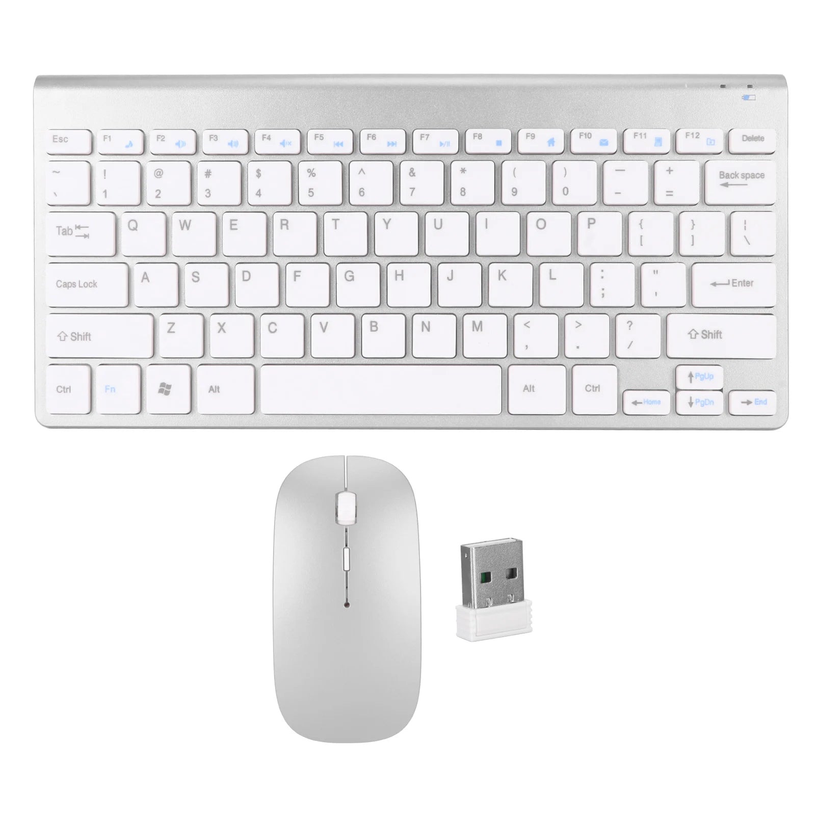 2.4G Wireless Keyboard Mouse Kit Slim Silent Smart Wireless Keyboard Mouse Set with USB Receiver For Home PC Laptop