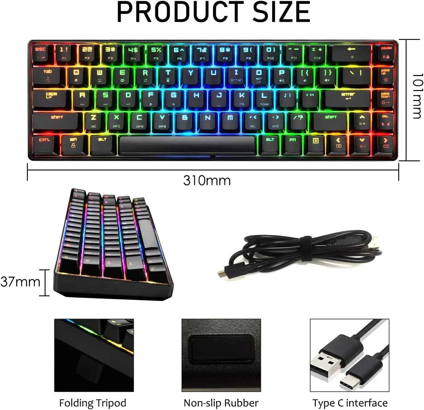MAMBASNAKE x ZIYOULANG MK14 Wired Gaming Keyboard