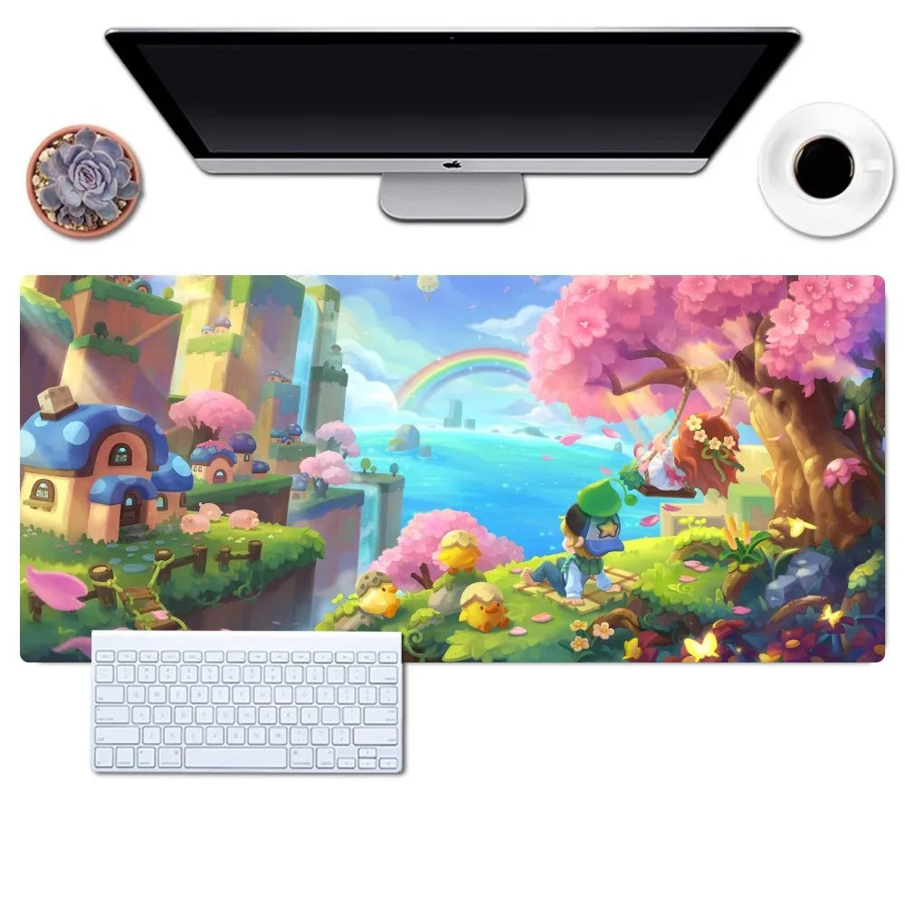 Game Maplestory Mousepad Gaming Office Desk Pads Large For Computer Non-slip Lockedge Mouse Pad