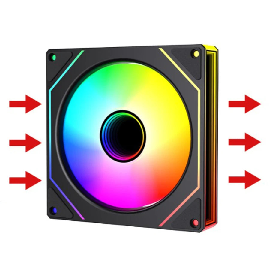 PRISM 7 PRO Case Cooling Fan 12cm ARGB 5V 3Pin 4 Pin PWM Computer Chassis Fan Infinity Mirror Silent Ventilador