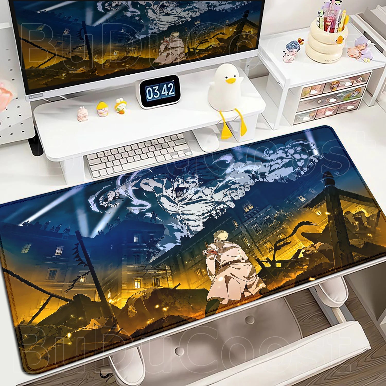 New Mousepad Anime Attack on Titan Mouse Pad Gaming Accessories PC Keyboard Large Rubber Non-slip Desk Mat Computer Table Carpet