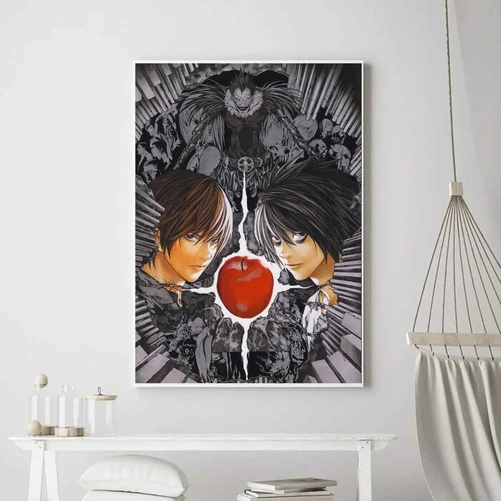 Hot Anime Death Note Poster Prints Poster Wall Painting Bedroom Living Room Wall Bar Restaurant Sticker Small