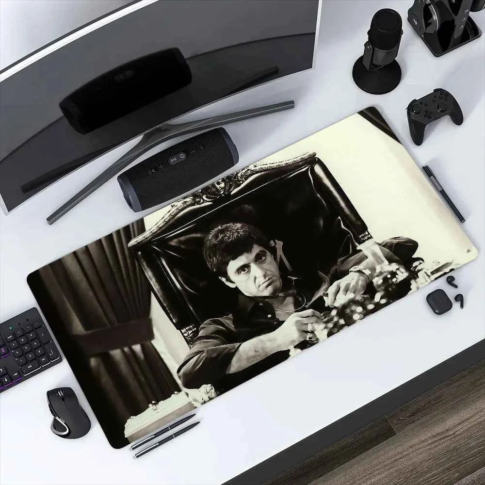 Mouse Pad Film Crime MousePad Non-slip Lockedge Office Student Gaming Action Thickened US Large Writing Pad S-Scarface Cushion