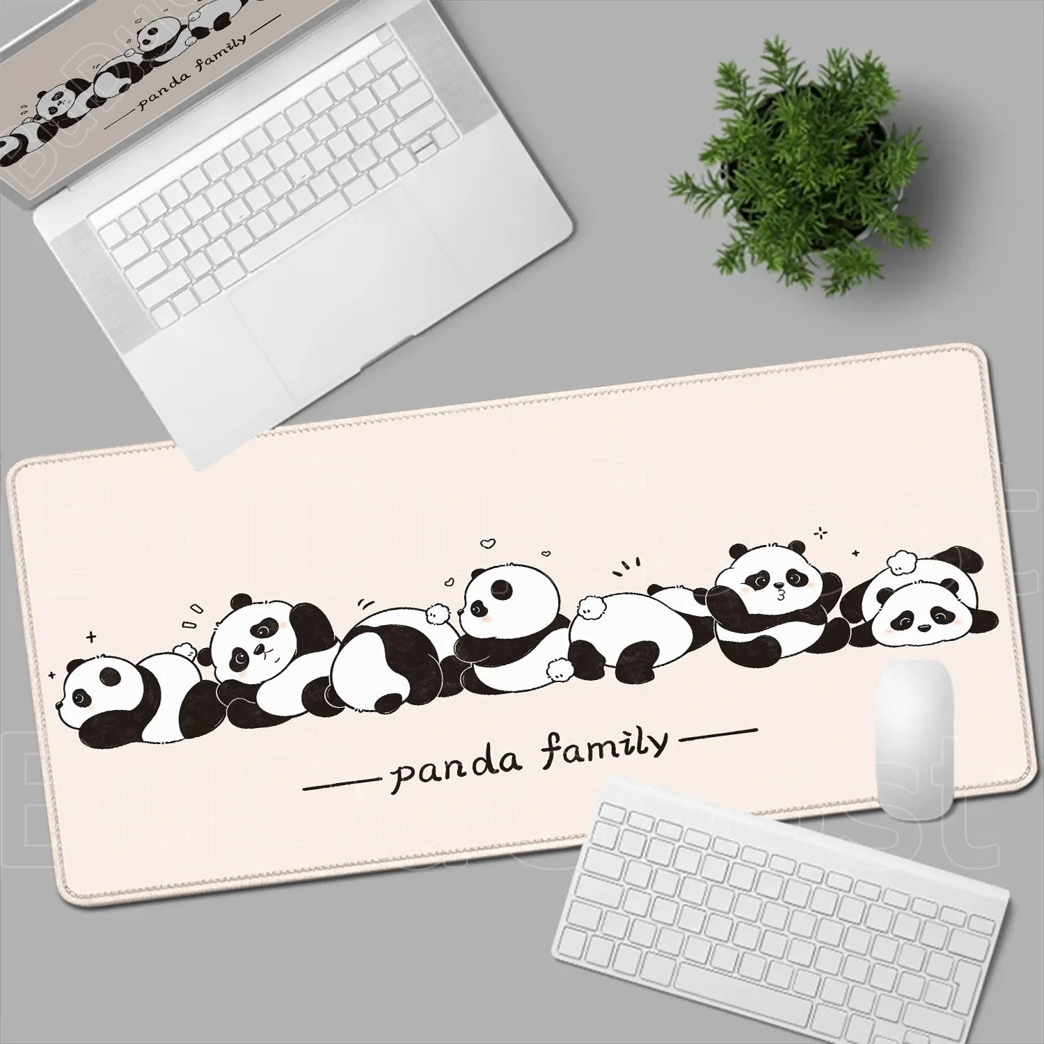 HD Printing Kawaii Anime Panda Mouse Pad Large Computer Office PC Game Table Mats XXL Gaming Keyboard Pad Cute Animals Desk Pads