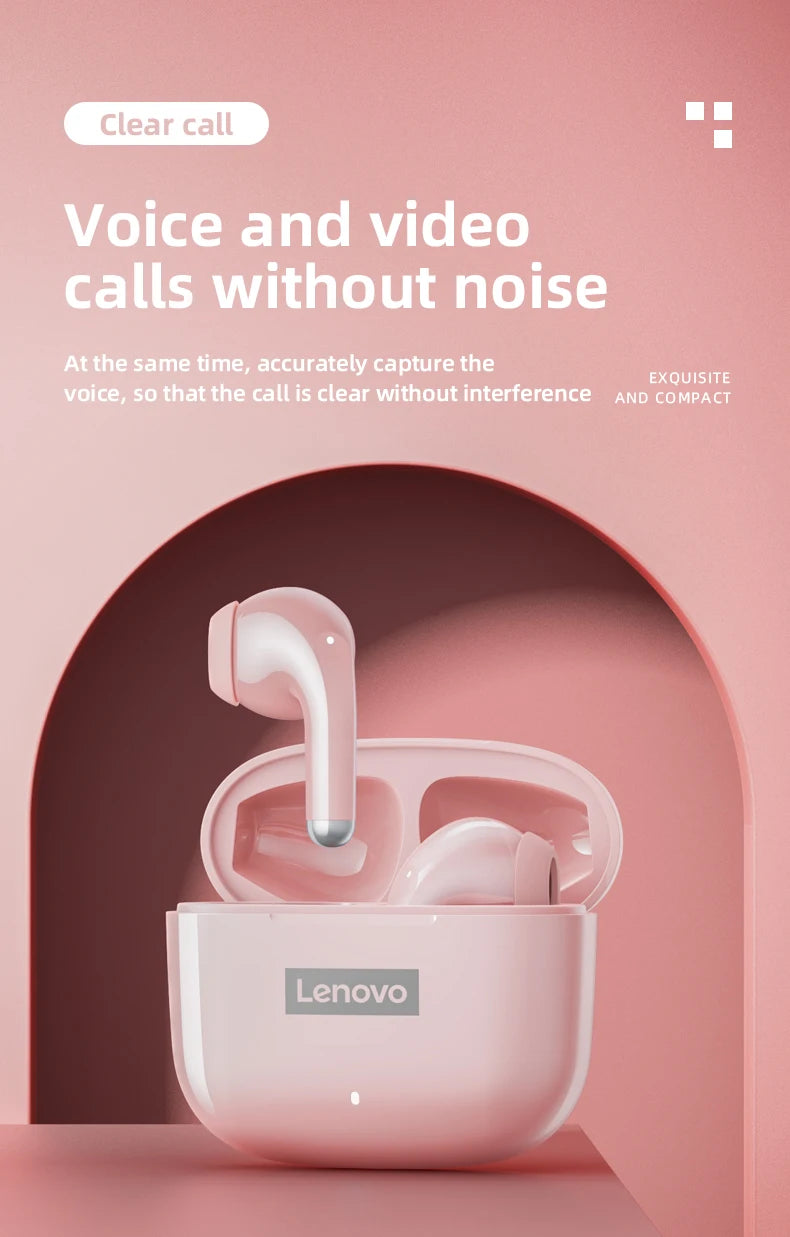 Ship From US Lenovo LP40 Pro Bluetooth Wireless Earphones Low Latency Sports Music Headphones Noise Reduction Earbuds