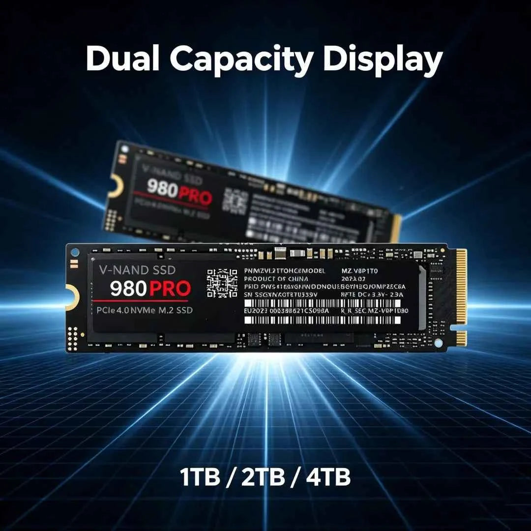 980 Pro M2 2280 NVMe High Speed SSD Hard Disk 1/2/4TB Option, High Read Write Speed Solid State Drive Perfect for PS5 Gaming Mac