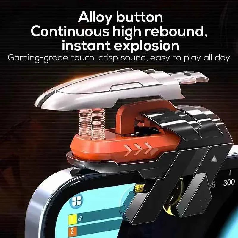 MEMO 6 Finger Mobile Phone ABS Game Trigger AK06 for PUBG Aim Shooting L1 R1 Alloy Key Button for IOS Android Gamepad Controller