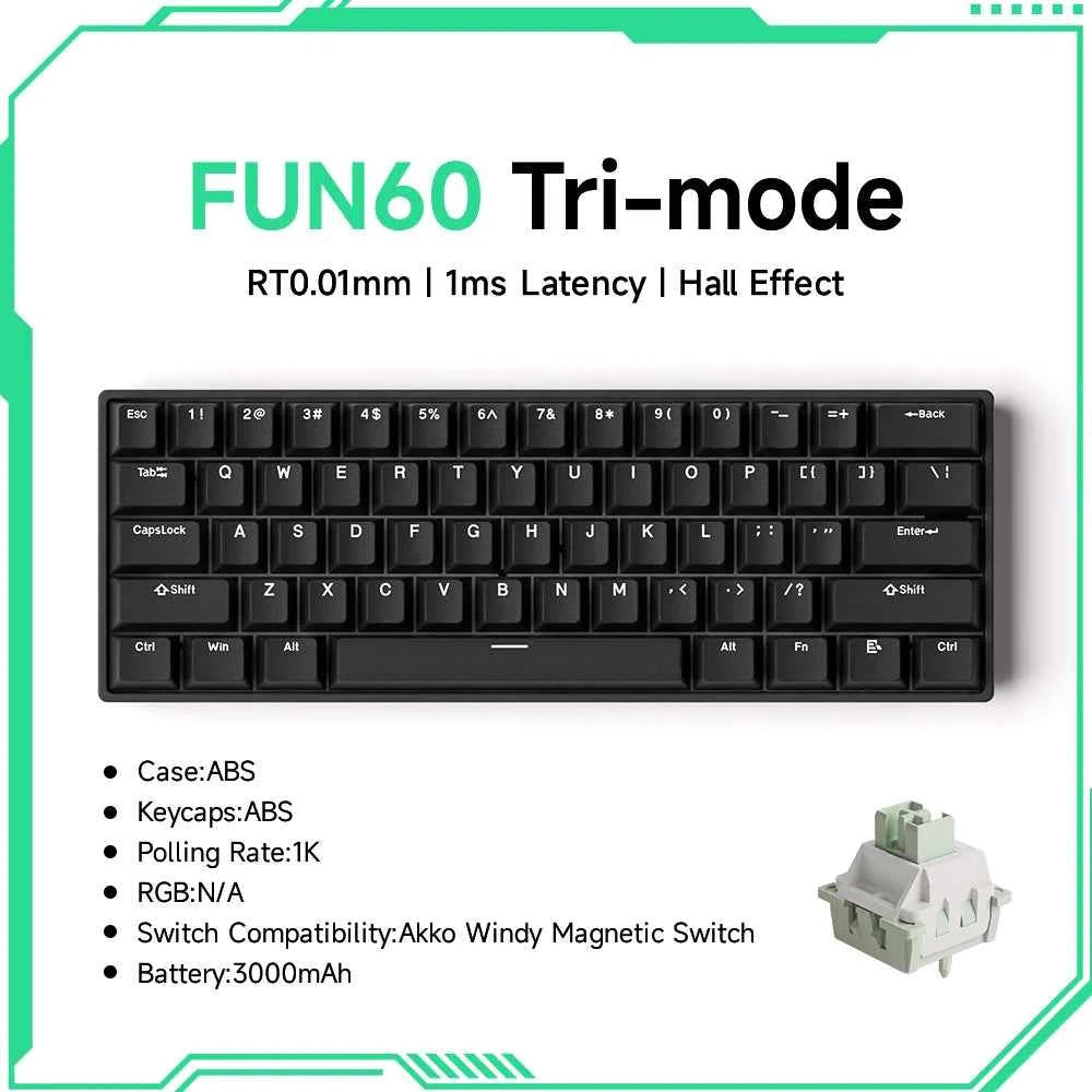 Akko MonsGeek FUN68 FUN60 PRO&MAX HE Magnetic Keyboard 60% 65% Gaming Keyboards Rapid Trigger 8K Custom Keyboard Gaming Esports