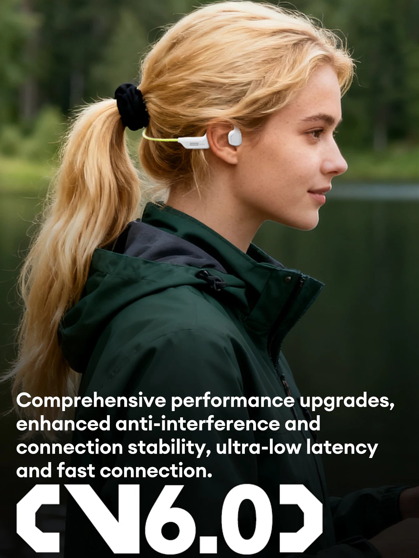 Choice Lenovo S102 Wireless Bone Conduction IPX6 Waterproof Sports Headphones Cycling Fitness Earbuds Bluetooth V6.0 Earphones