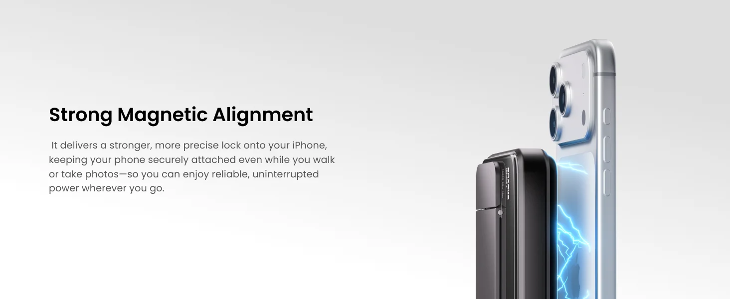 SHARGE Qi 2.2 25W Power Bank Wireless Fast Charge 10000mAh Type C Cable for MagSafe Portable Charger External Battery