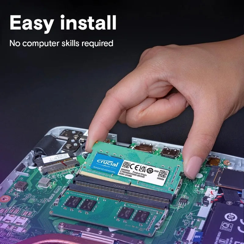64GB DDR4 RAM Kit (2x32GB), 3200MHz (PC4-25600) CL22 Laptop Memory, SODIMM 260-Pin, Downclockable to 2933/2666MHz