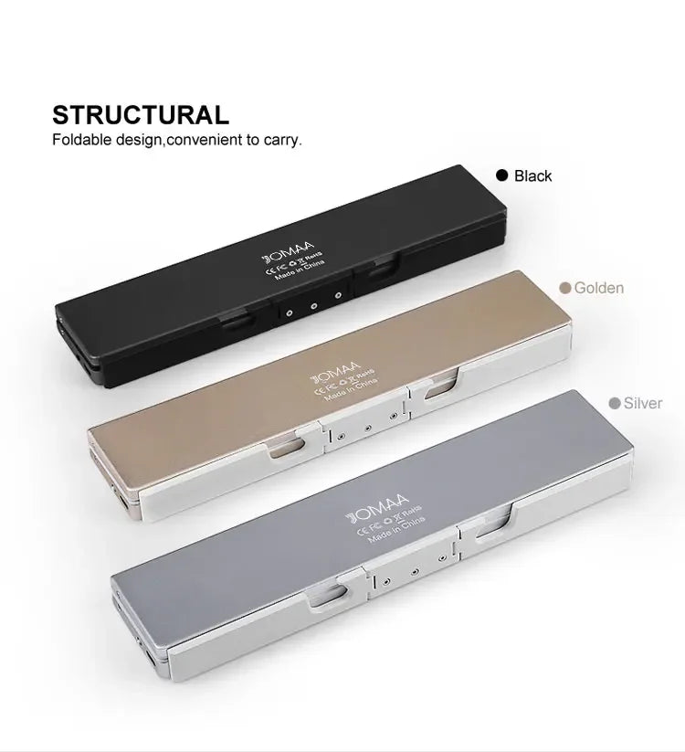Folding Mini Keyboard Wireless Bluetooth Keypad Supported 3 Devices With Stand Rechargeable Keyboard For Phone Tablet