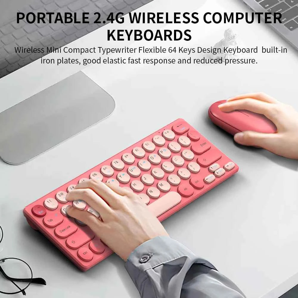 2.4G Wireless Keyboard and Mouse Combo Battery Power Bluetooth Keyboard and Mouse Set for Laptop for Ipad Cell Phone Tablet