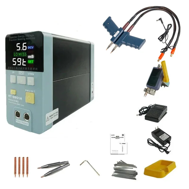 Heltec 21KW 36KW 42KW Capacitor Storage Battery Spot Welding Machine/Portable Small Spot Welder LED Display 0.5mm Thickness