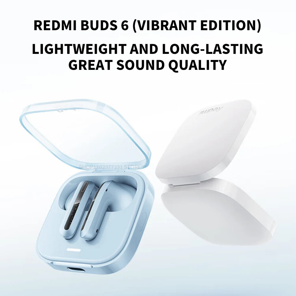New Redmi Buds 6 Vitality Edition Bluetooth 5.4 Noise Reduction Earphone 30H Battery Life 5 Tuning Modes Wireless Headset