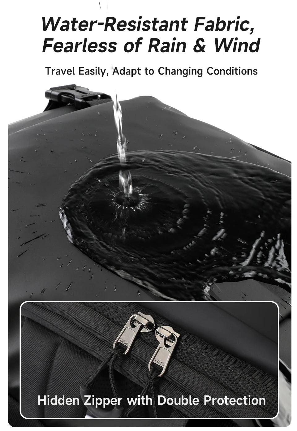 Tigernu Men Fashion Backpack For 14-15.6 inch Laptop Expanded Capacity Urban Travelling School Backpack Daily Splashproof Bag