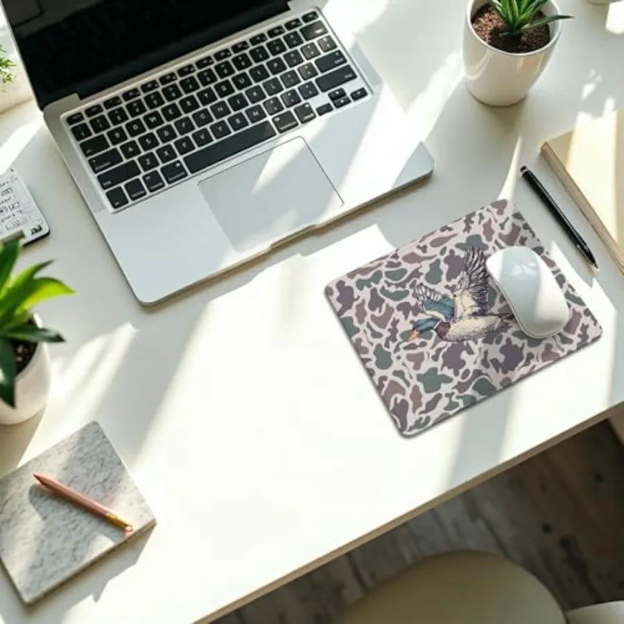 Mallard Duck Camo Mouse Pad, Duck Hunting Hunter Gifts, Camo Wildlife Mouse Pads Mousepad for Home Office Dorm Computers Laptop