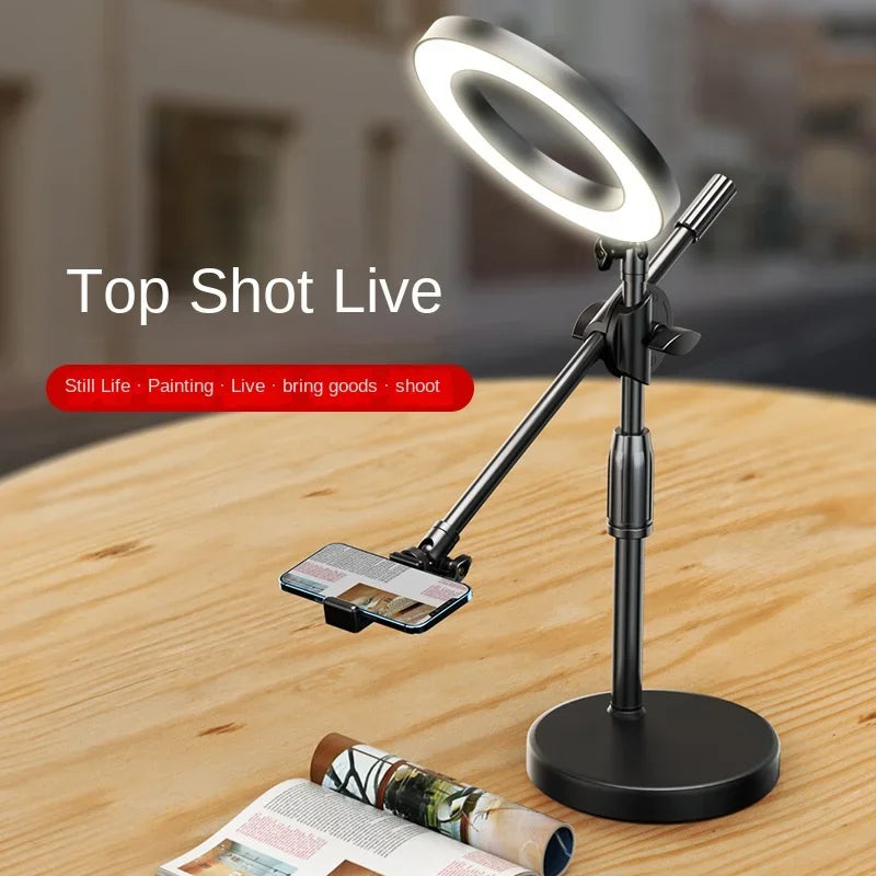Smartphone Mobile Stand For Cell Phone Holder With LED Ring Light Grip And Beauty Enhancements For Professional Live Streaming