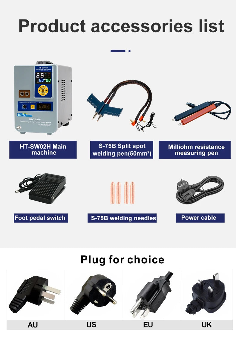 Heltec 21KW 36KW 42KW Capacitor Storage Battery Spot Welding Machine/Portable Small Spot Welder LED Display 0.5mm Thickness