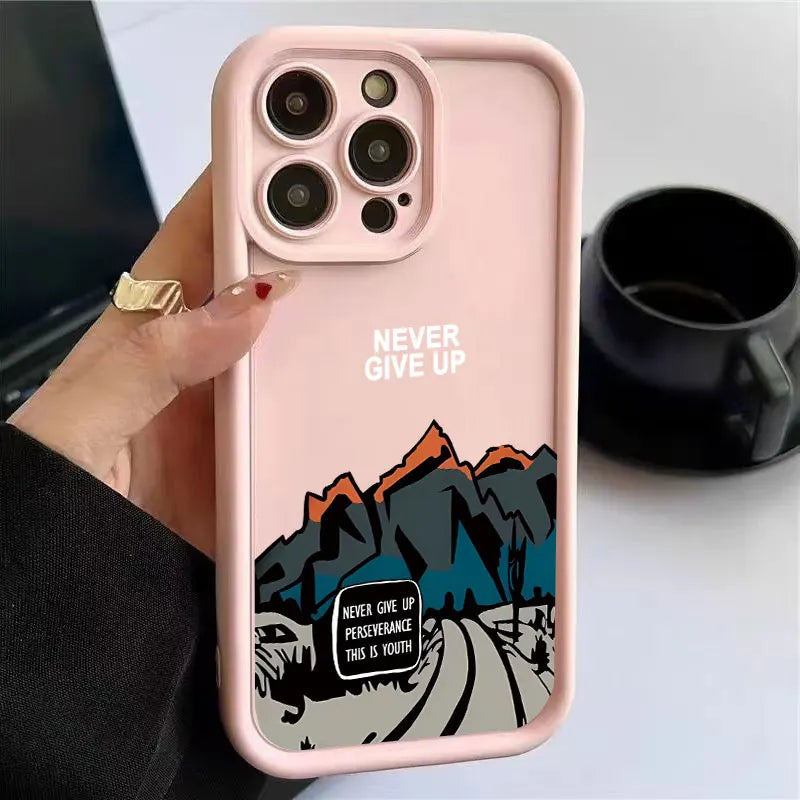 For iPhone 17 16 15 14 13 12 11 Pro Max Case Mountain Road Silicone Phone cases For iPhone 15 16 Plus Cover
