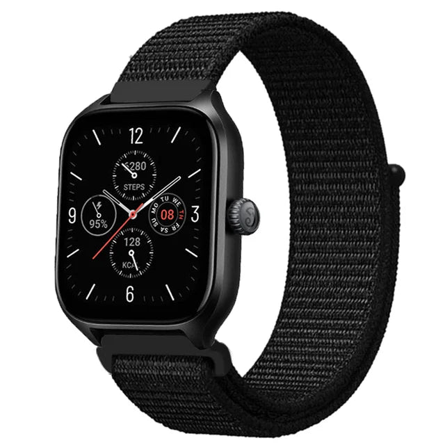 20mm 22mm Nylon Loop Strap for Amazfit GTR 42 47mm/GTR2/2e/3/3 Pro/4/GTS/GTS2/mini/3/4 Bracelet for Amazfit Bip-U-S/Stratos 2 2S