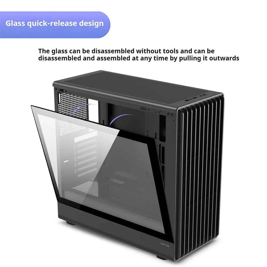Power train G3 PC Case USB3.0 desktop M-ATX ITX ATX glass side-transparent support 360MM water-cooled computer case