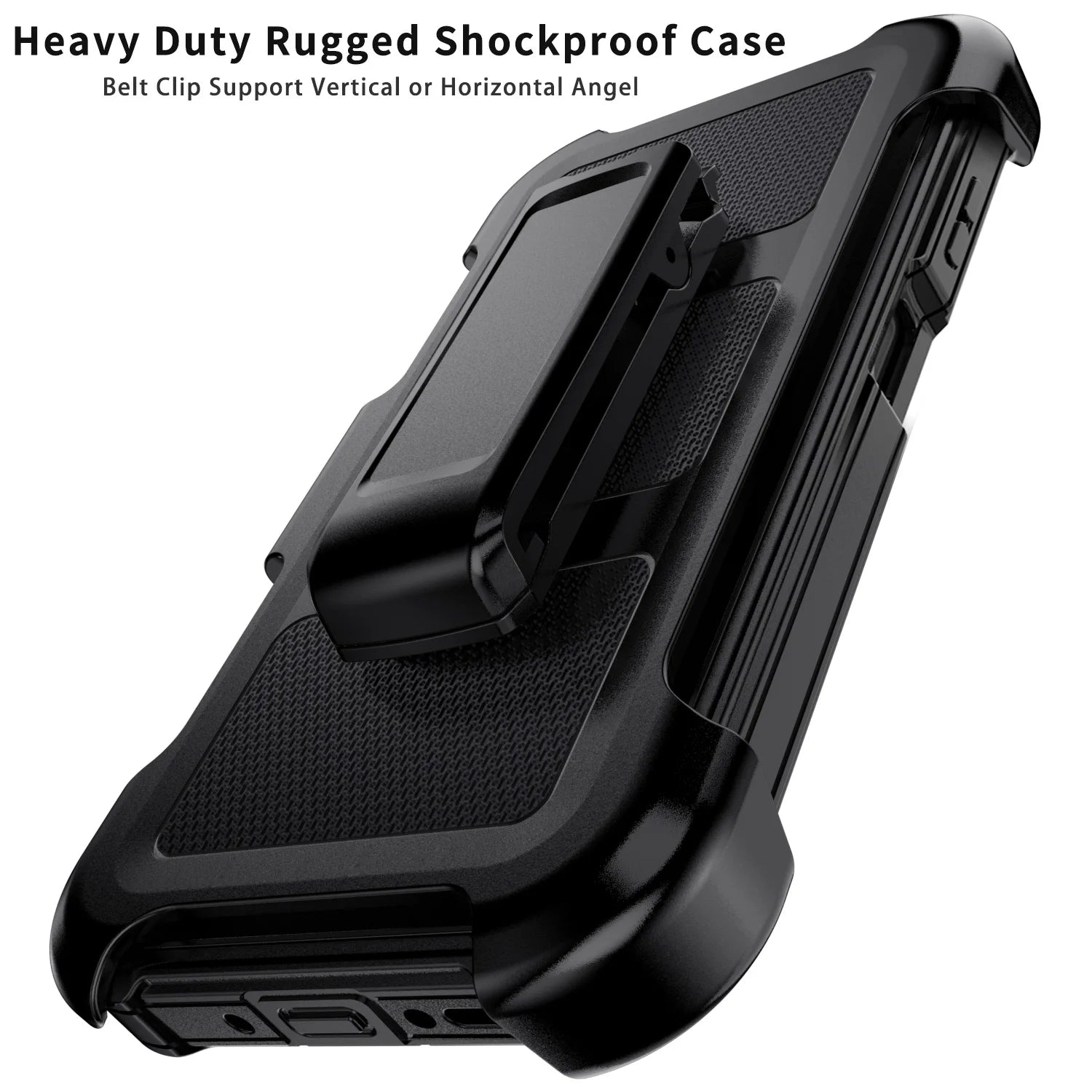 For Samsung Galaxy A06/A16/A26/A36/A56/A07 4G/A17 5G Phone Case Rugged Shockproof Heavy Duty Dual Layers Cover Black With Clip