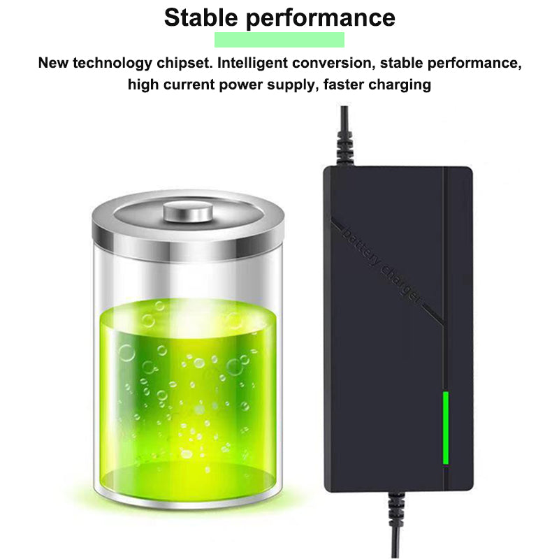 36V 48V Charger 2A 5A 10S 13S Lithium-ion Battery Pack Charger 42V 54.6V 5A Intelligent Fast Charging EU Plug With Cooling Fan